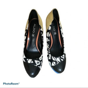 Aldo color block platform heels  41